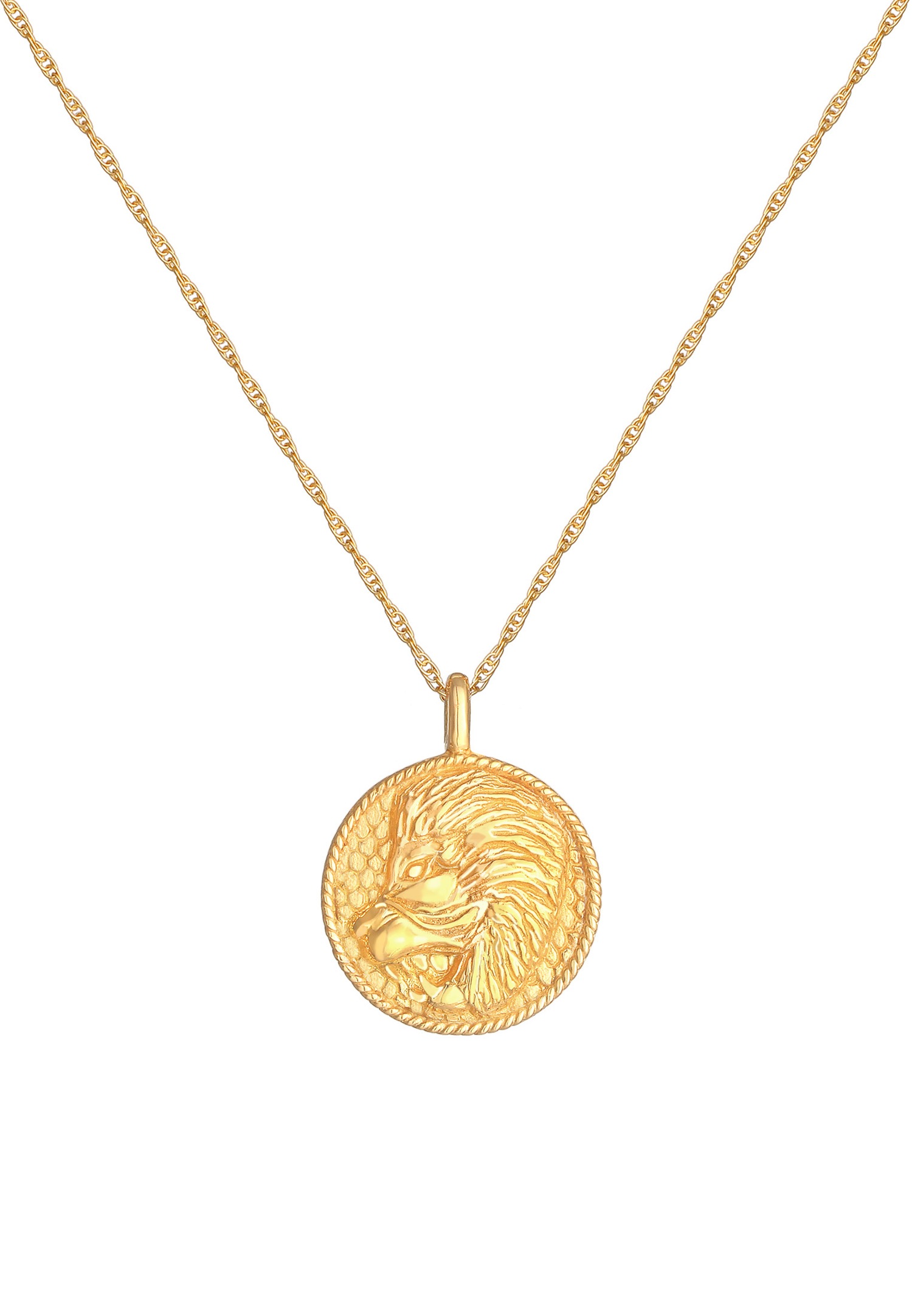 Elli Pièce du zodiaque féminin Leo Trend Astro antique en argent sterling 925