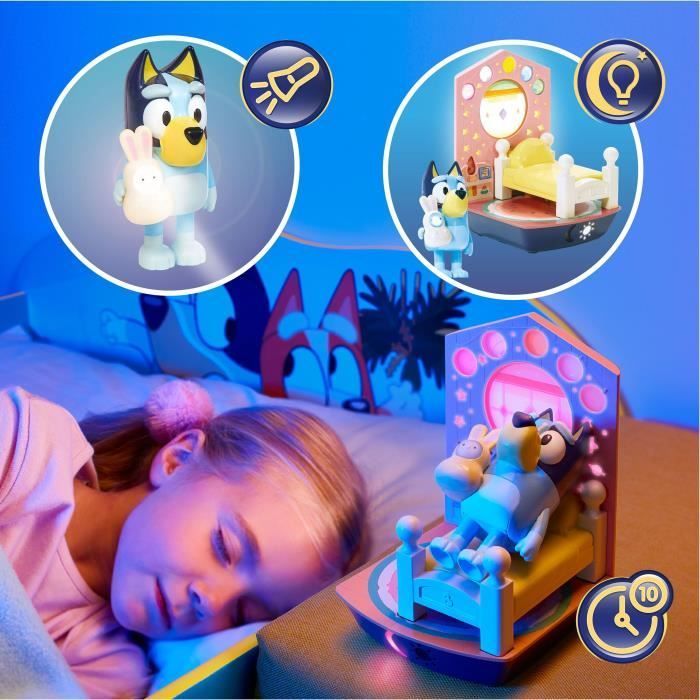 Veilleuse et réveil éducatif 3 en 1 - MOOSE TOYS - Bluey - Lampe torche - Indicateur de réveil
