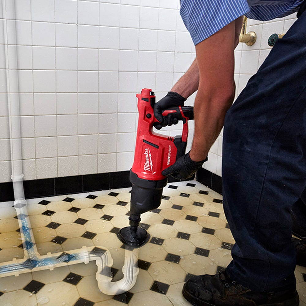 MILWAUKEE 12V Airsnake, Druckluft-Ablaufreinigungspistole, M12DCAG-0 Aufsatz