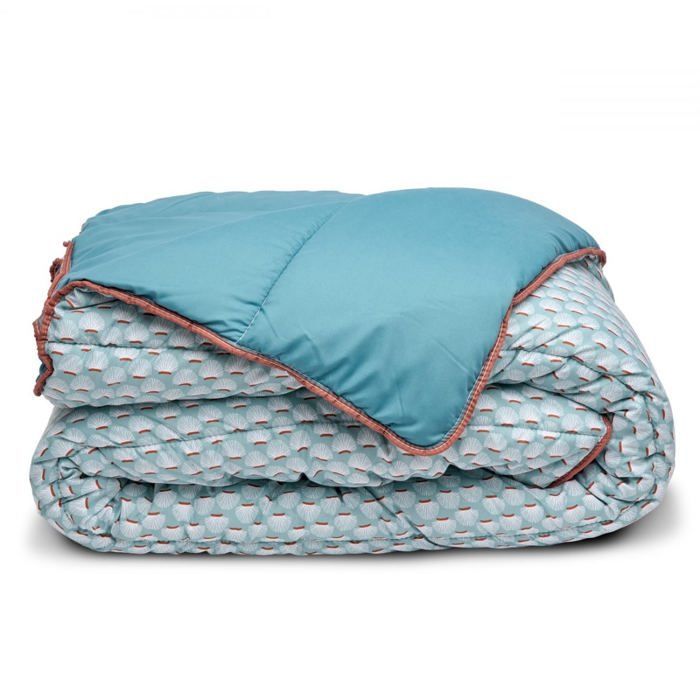 Calda trapunta stampata 140x200 cm per letto 90x190 cm - Morbida - Reversibile - Morbida microfibra - BLUE CALIN