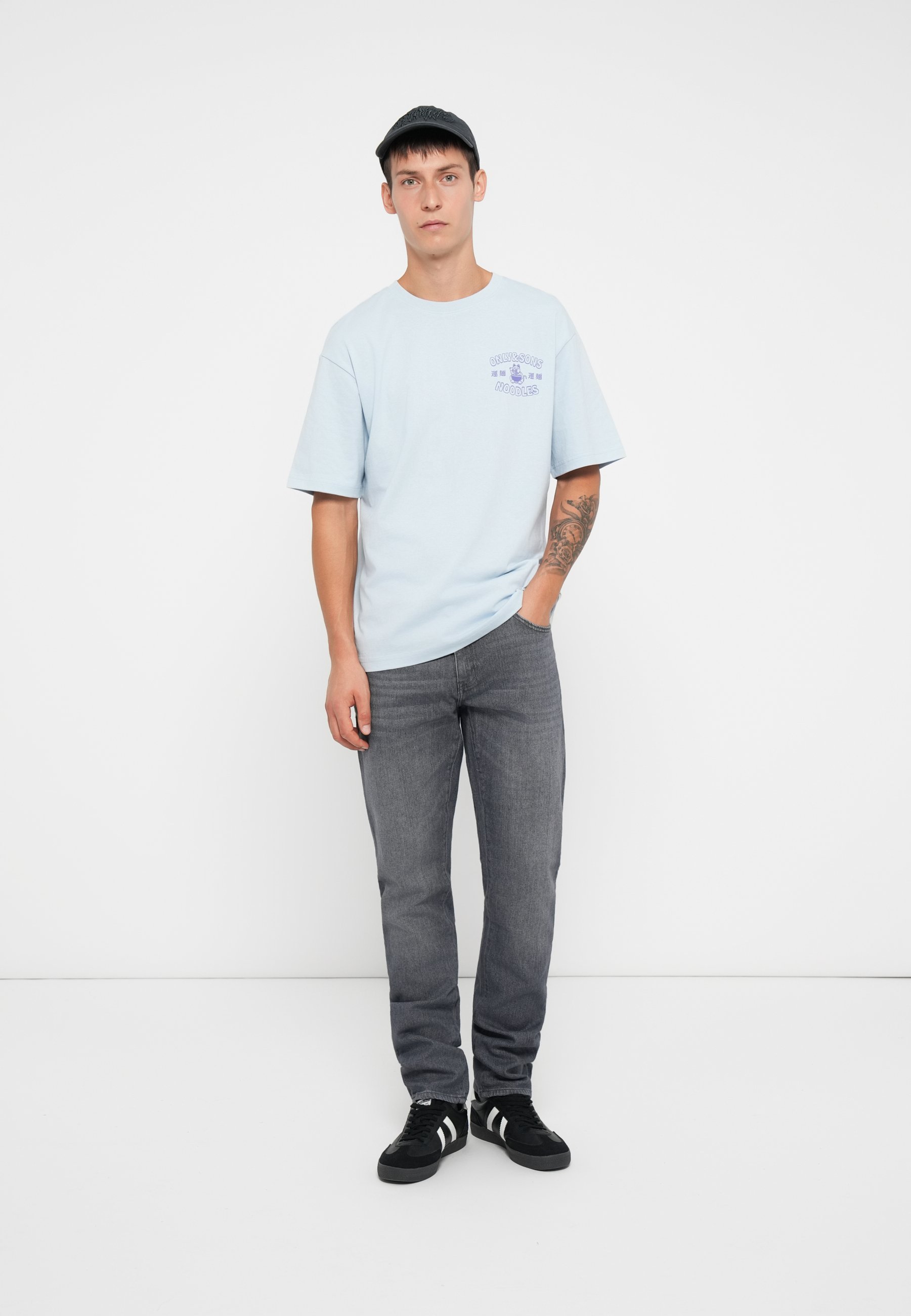 Only & Sons ONSCATISFACTION LOGO T-shirt - Bedrukt T-shirt - Skyway