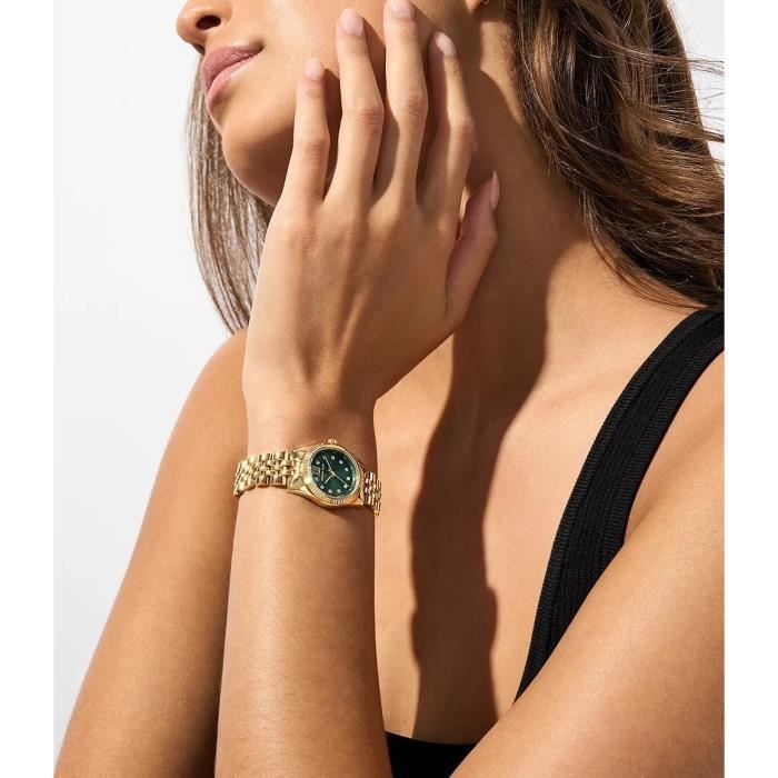 Dameshorloge - Michael Kors - MK4842 - Goudkleurig roestvrij staal - Groene wijzerplaat - Waterdicht tot 5 ATM