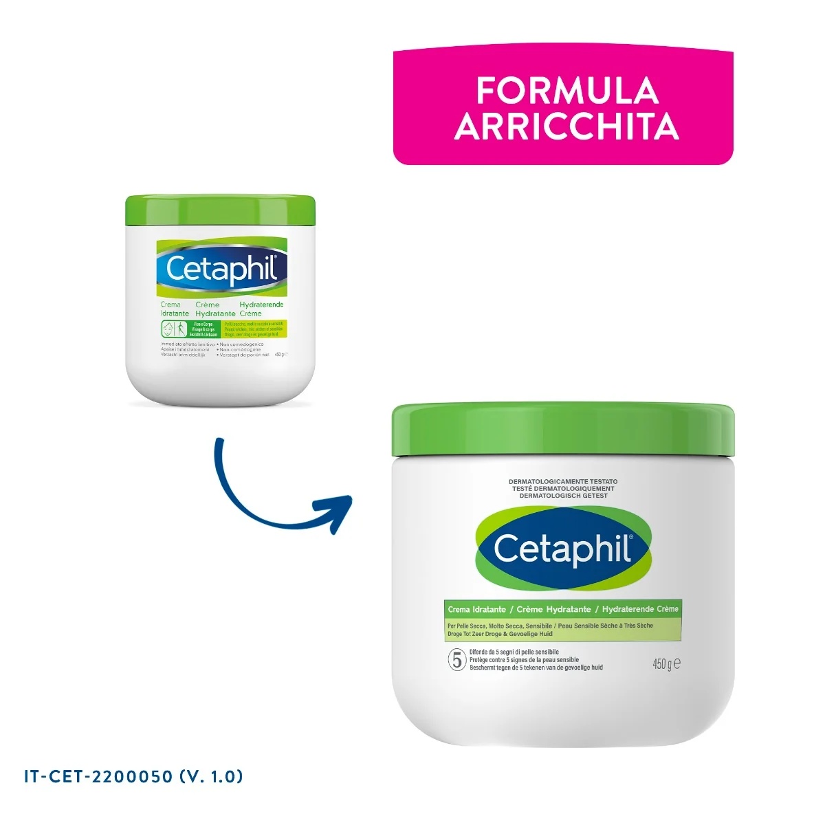 CETAPHIL Creme hidratante Cetaphil 450 g para pele seca do rosto e corpo