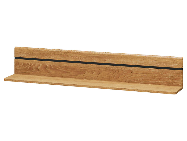 Półka ścienna Porto-35 155 cm masyw dąb złoty