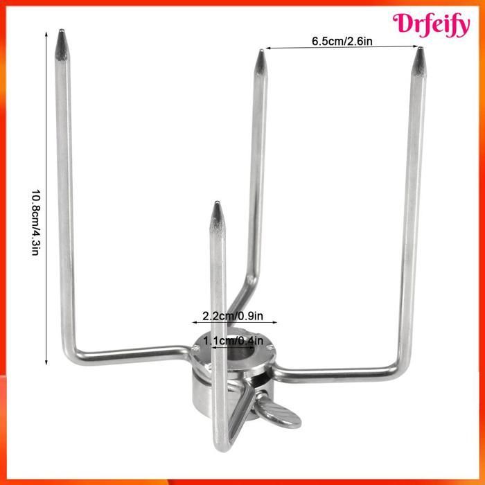 Utensile per barbecue - AKOZON - Forchetta da barbecue - Acciaio inossidabile - Multifunzionale - 2 pezzi