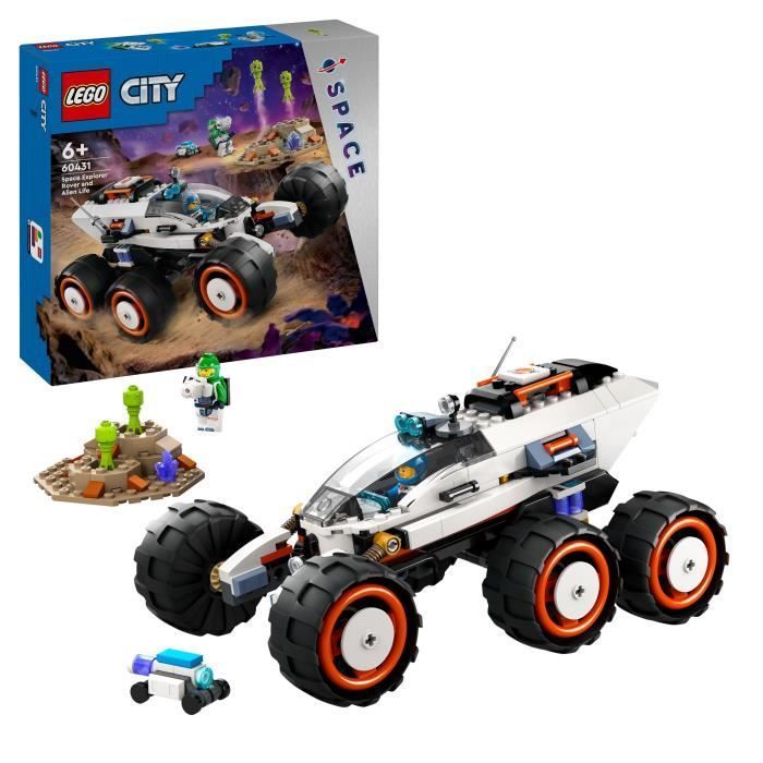 LEGO® 60431 City Space Exploration Rover and Extraterrestrial Life, Toy with 2 Minifigures, Robot Figures