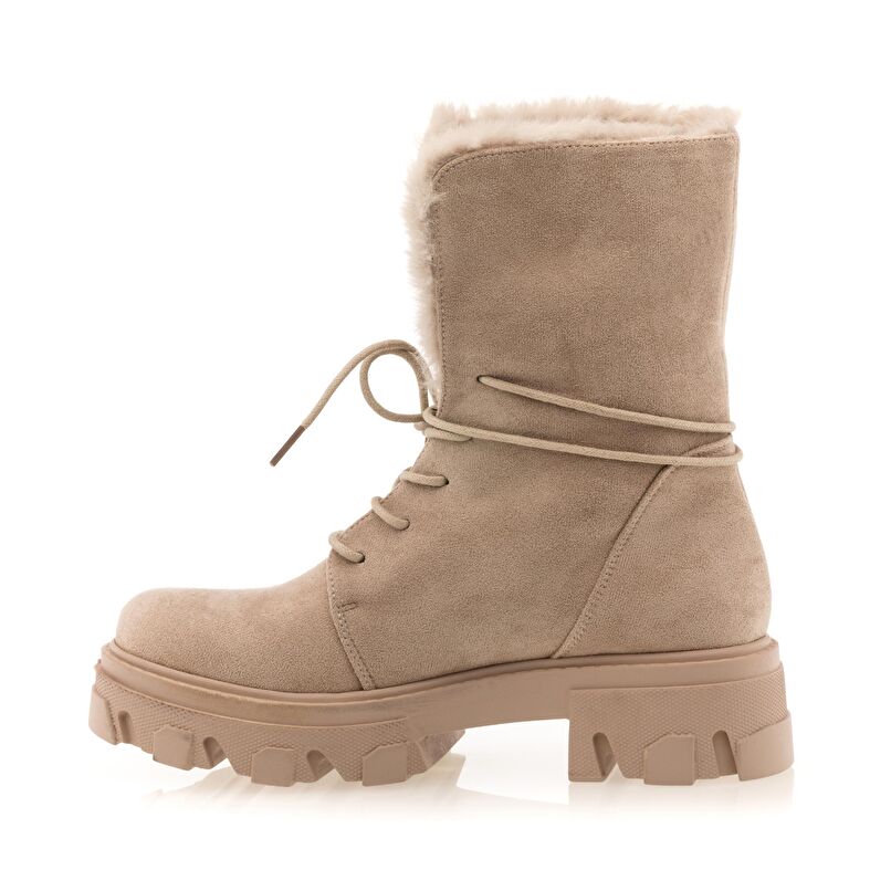 Beige Damenstiefel / Stiefeletten