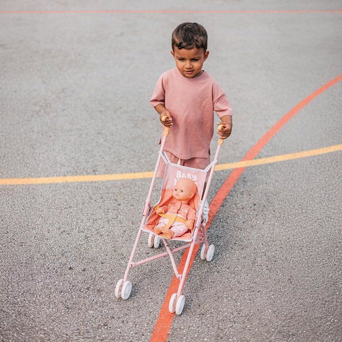 SMOBY - Babyverpleegster - Kinderwagen - Voor poppen - Praktisch en lichtgewicht - Gemakkelijk op te vouwen - Geschikt voor kinderen vanaf 2 jaar