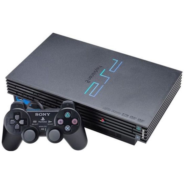Console PS2 - Sony - Playstation 2 - Noire - Avec carte mémoire - Avec manette SONY