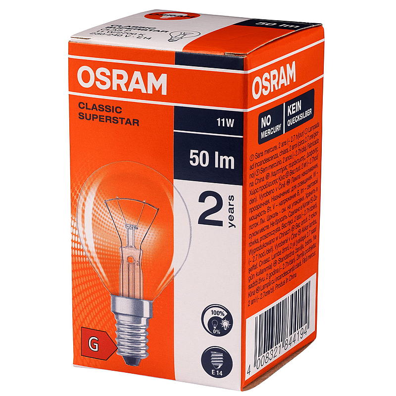 Osram Glödlampa 11W E14 Classic P, Illum Osram