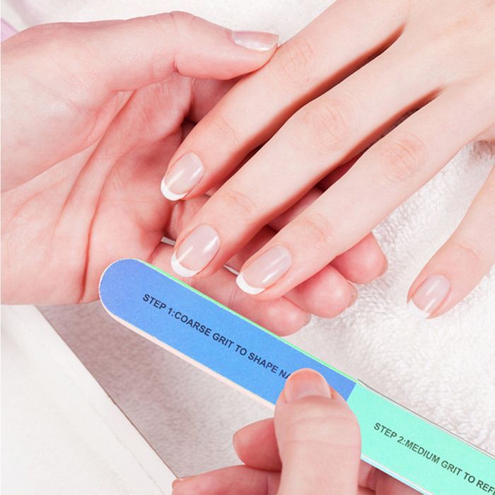 SALALIS Timbro colorato multi-lato per nail art, strumento per manicure e pedicure, strumento per levigatura igienica per pedicure
