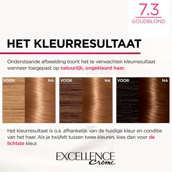 L'Oréal Paris Excellence Crème 7.3 Goudblond Permanente Haarverf<br>