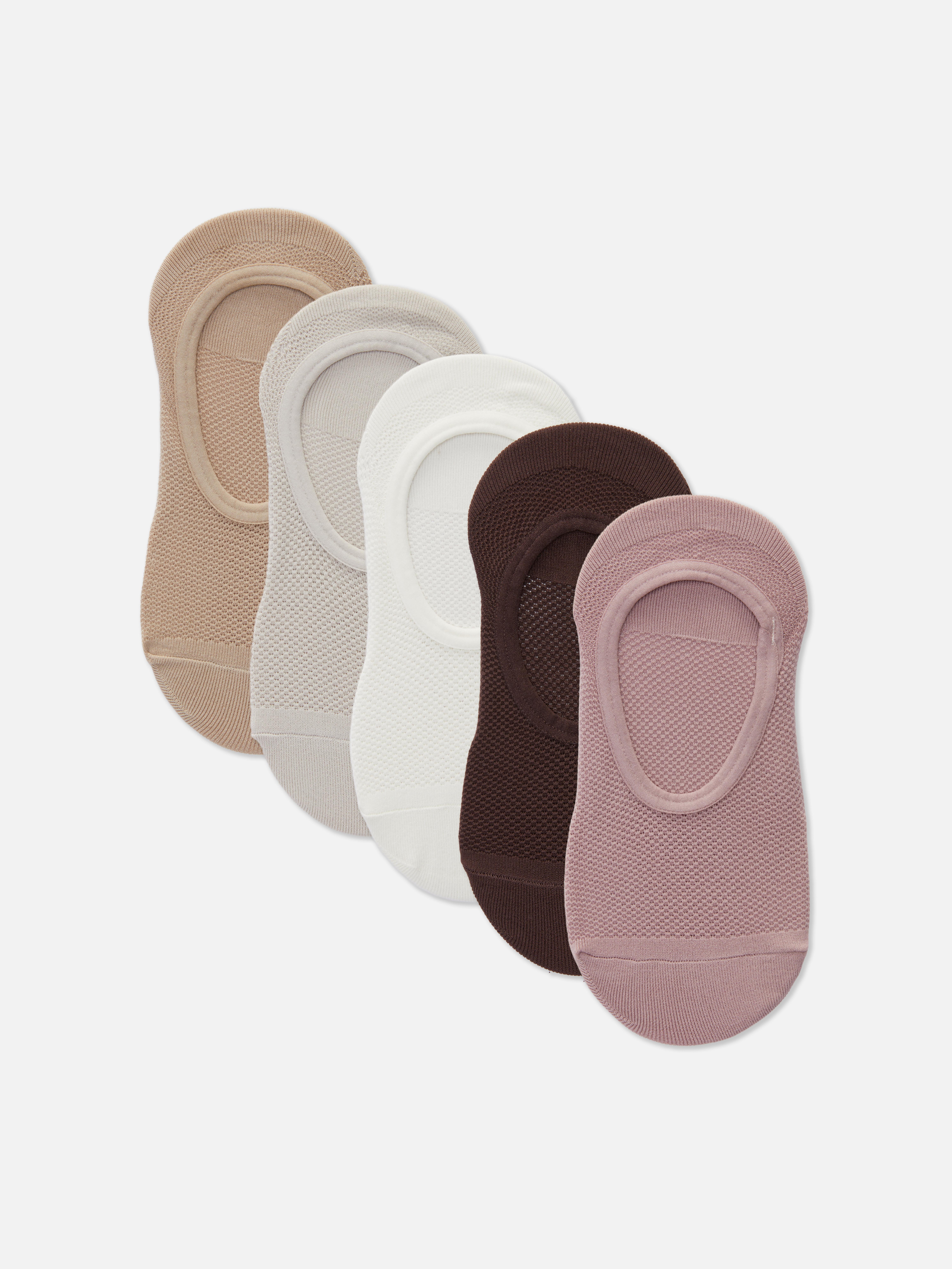 Strukturierte, farblich abgestimmte Socken, 5 Paar. Diese unsichtbaren Sneakersocken sind perfekt für Ihre Sportschuhe.