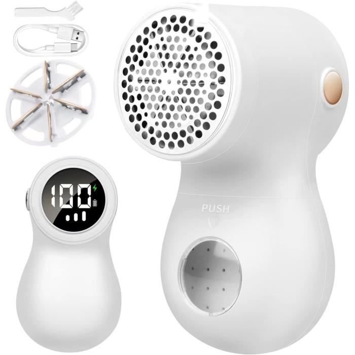 Mini Rasoir Anti bouloche, Rechargeable bouloche Appareil avec 3 Vitesses, Affichage numérique LED Anti bouloche Vetement