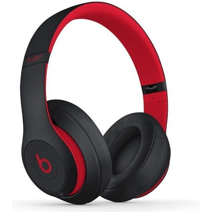 Auriculares inalámbricos Beats Studio3 - Auriculares Bluetooth inalámbricos Beats Studio3 - Colección Beats Decade - Negro-Rojo Challenge