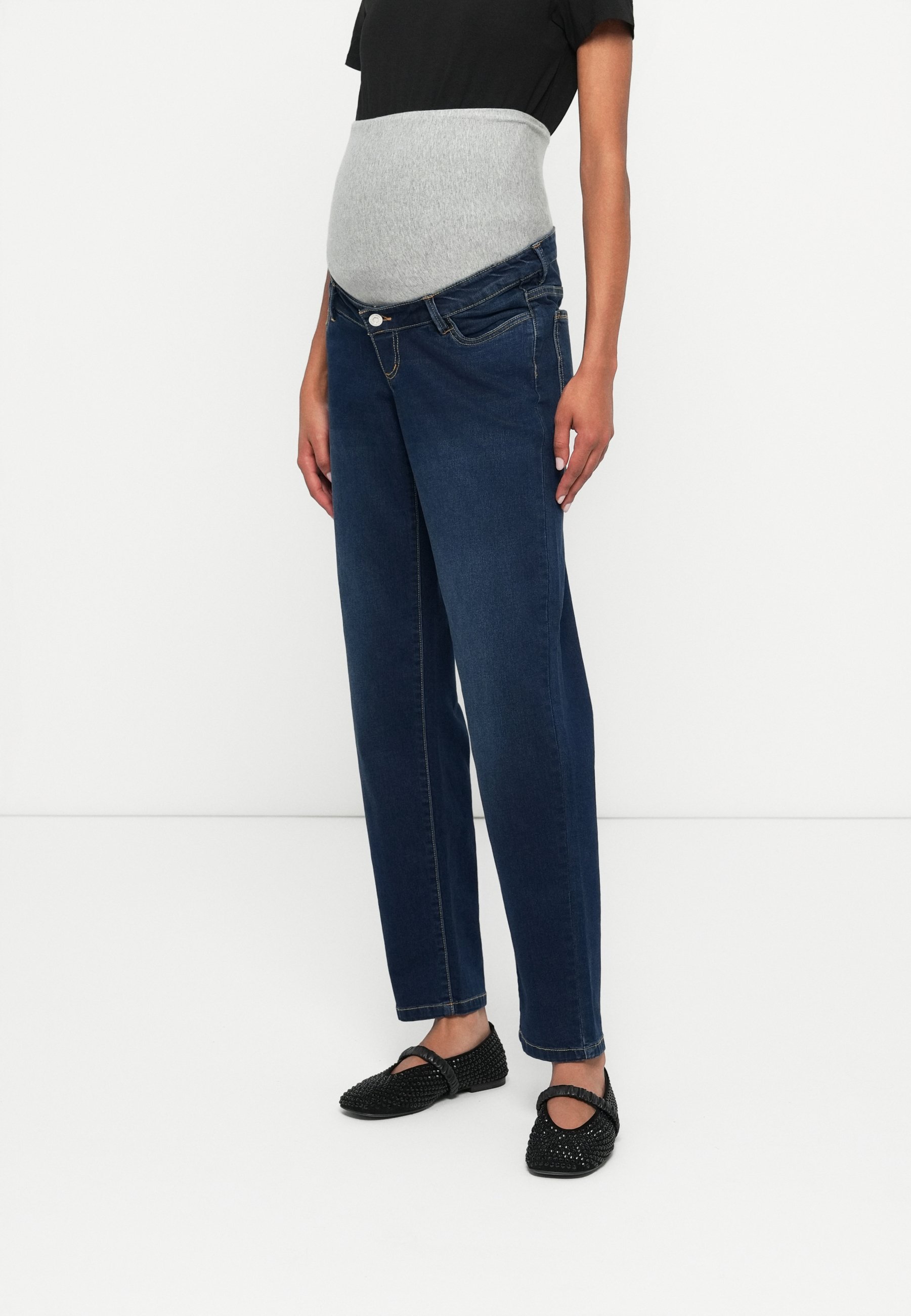 Vero Moda Maternity VMMZIA BUMPBAND - Mom Jeans - donkerblauwe denim