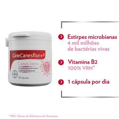 „Ginecanesflor“ maisto papildas moteriškai intymiai higienai, 30 kapsulių.