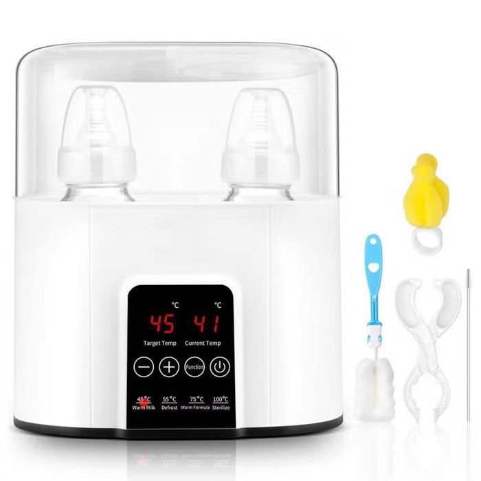 Calentador y esterilizador de biberones 6 en 1, calentador rápido para comida de bebé con pantalla LCD, libre de BPA.