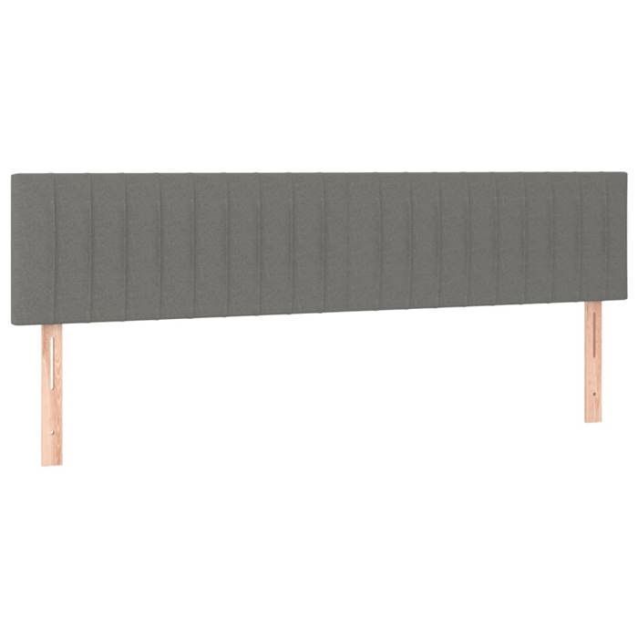 cabecero LED vidaXL para dormitorio, mueble de cama doble, accesorio para interior de cama, cabecero gris oscuro 3121857