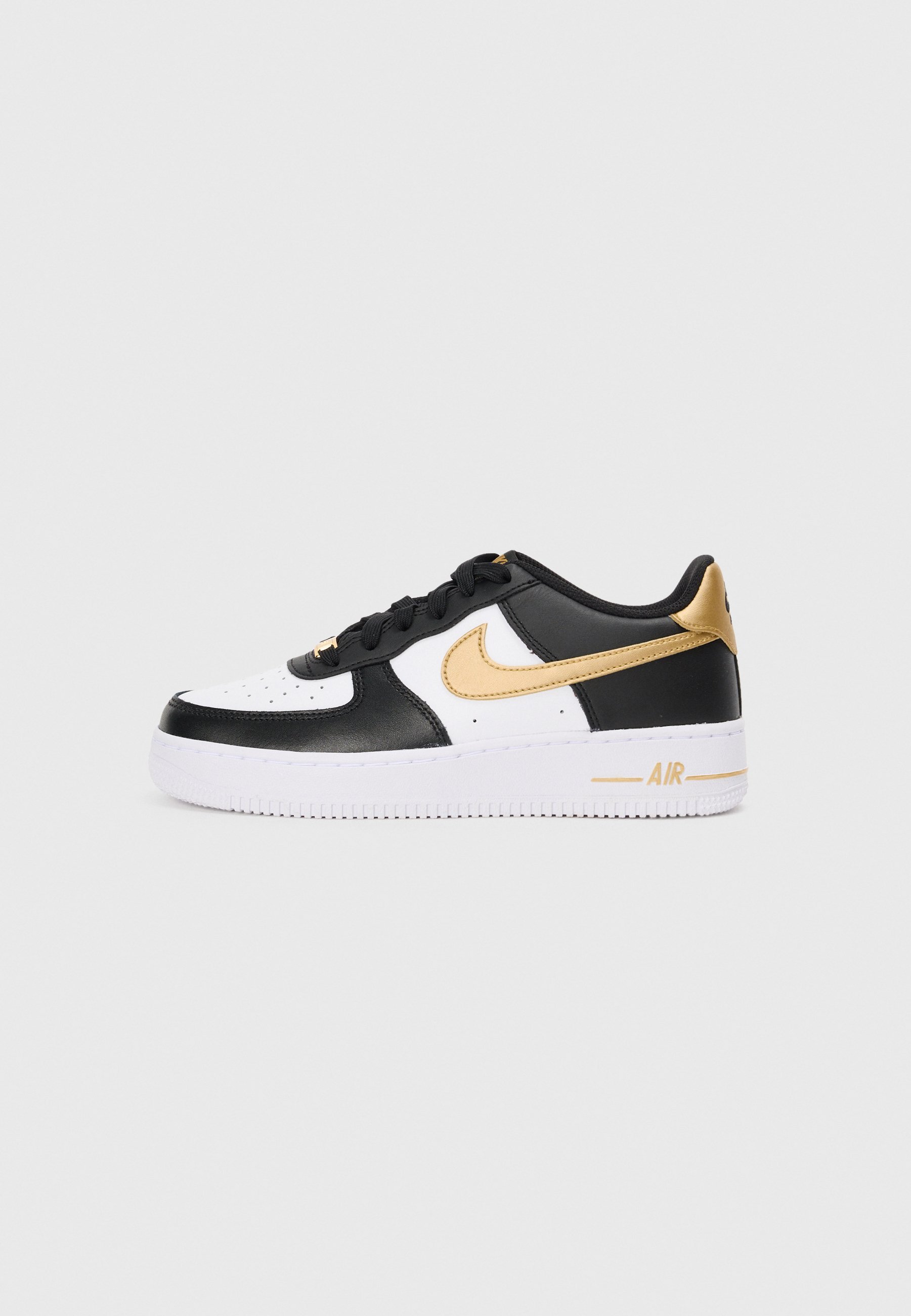 Nike Sportswear AIR FORCE 1 UNISEX - Sneakers - zwart/goudkleurig/wit