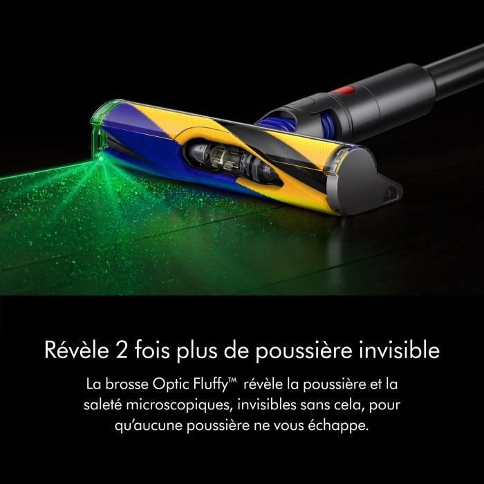 Aspiradora de mano inalámbrica DYSON V12 Detect Slim Absolute - Potencia de 150 AW - Control de potencia - Cepillo con luz integrada