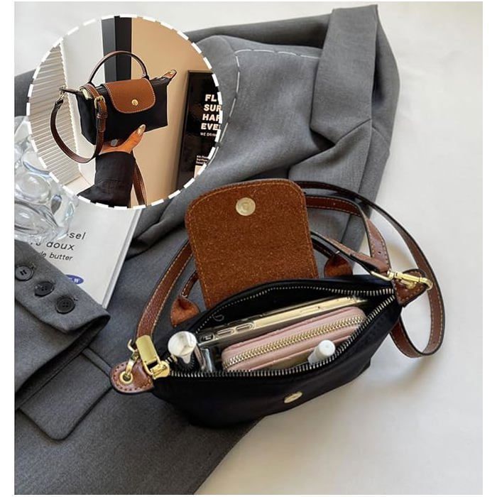 Bolso de hombro - OTBACT - Mini bolso de mujer - Compacto 17x10x5cm - Moderno - Negro