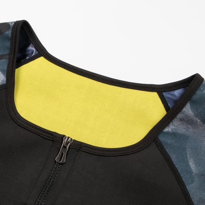 Gilet de Sudation pour Homme - DEMEUBLE - T-Shirt Débardeur Fitness - Manches Courtes - Noir