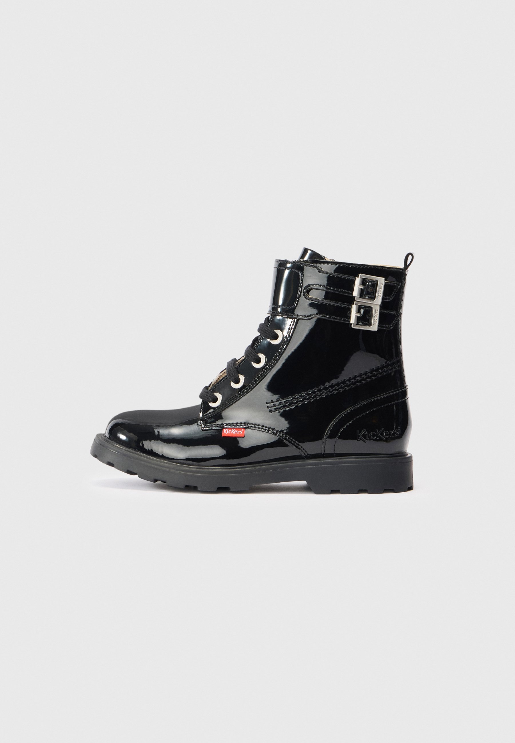 Kickers KICK BLUSH - Enkellaarsjes met vetersluiting - zwart