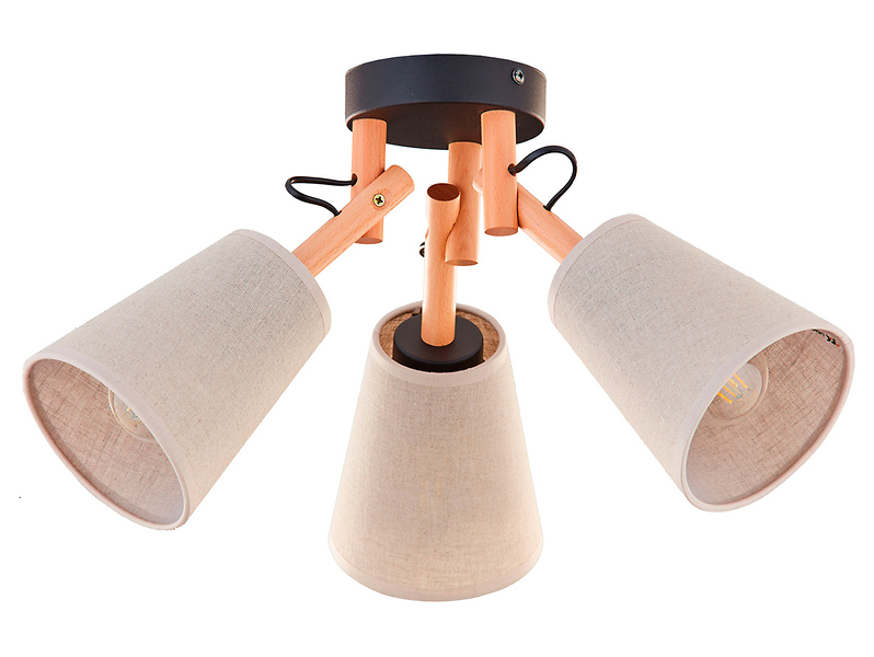 Lampa sufitowa Vaio 3-punktowa tkaninowa beżowa