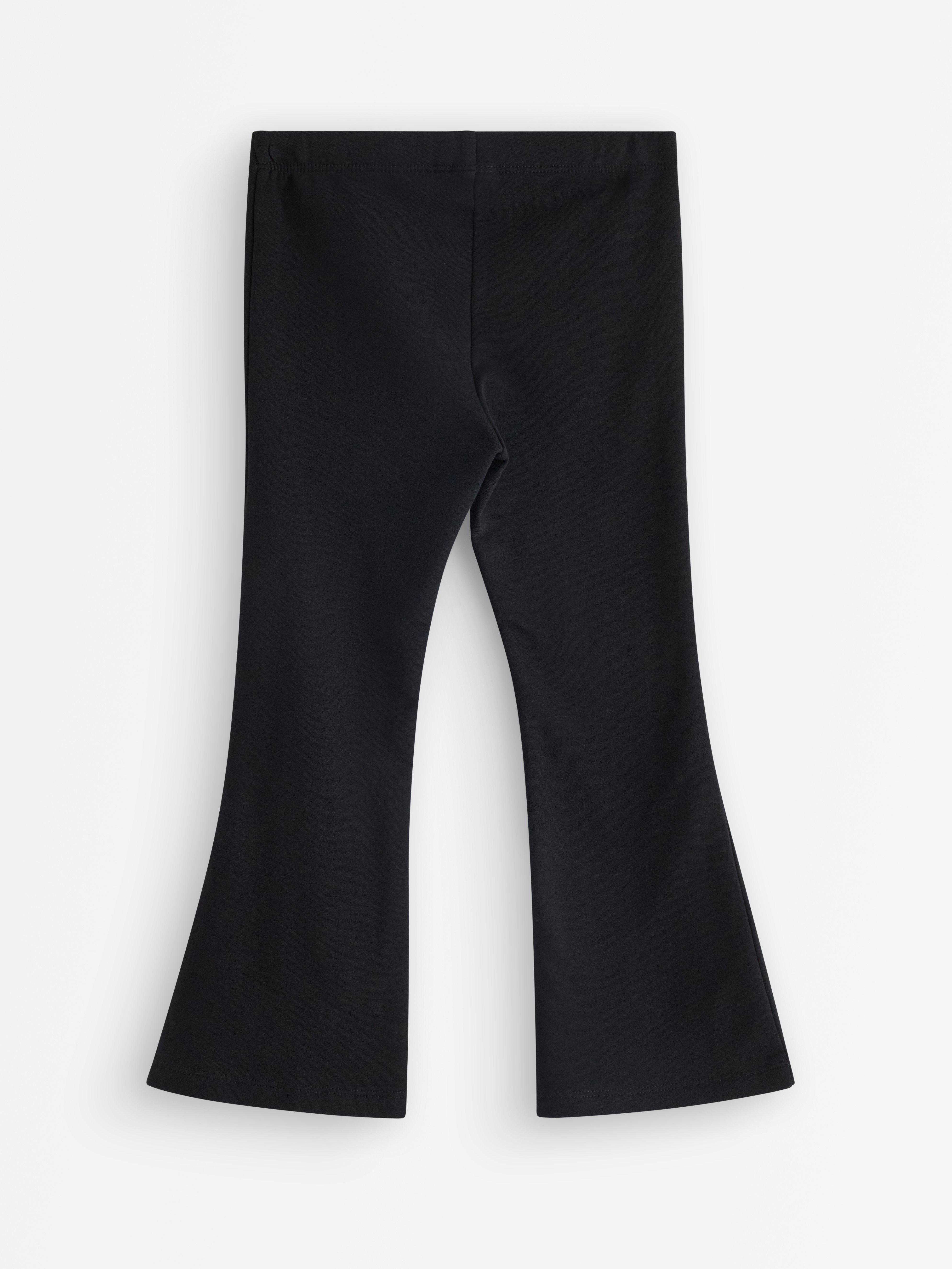 Leggings évasés avec intérieur brossé noir