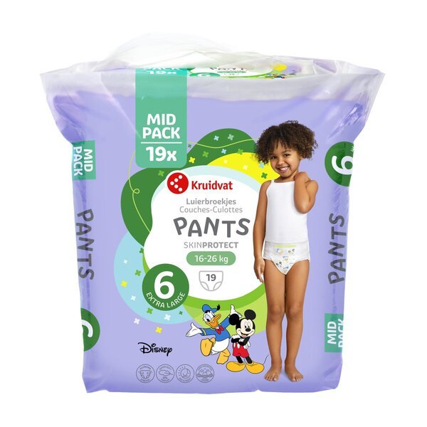 Kruidvat Veľkosť 6 Extra Large plienkové nohavičky Midbalenie<br>Veľkosť 6 (16-26 kg), 19 kusov