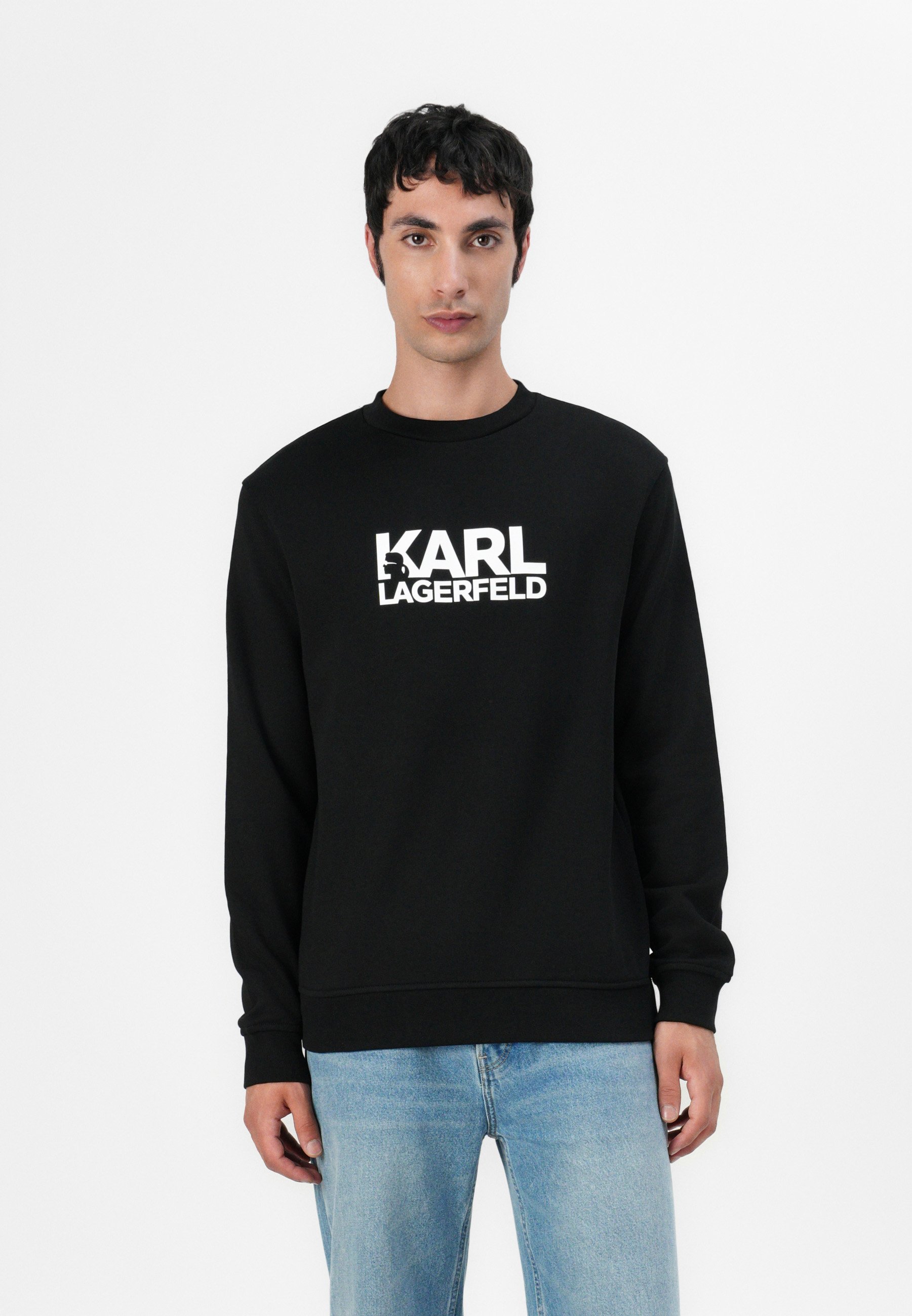 KARL LAGERFELD Rundhals-Sweatshirt - schwarz