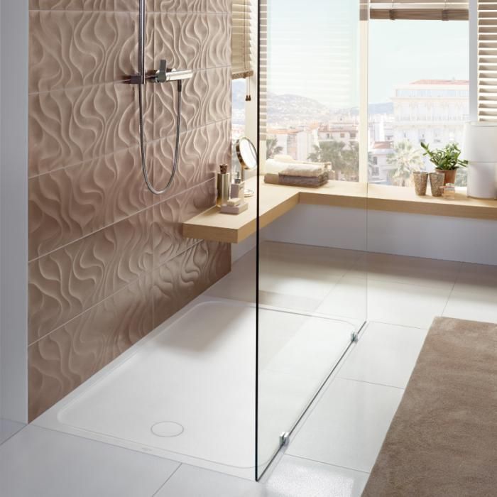 Villeroy & Boch Lifetime Plus extraflache Keramik-Duschwanne, rechteckig, 140 x 90 x 3,5 cm, Weiß