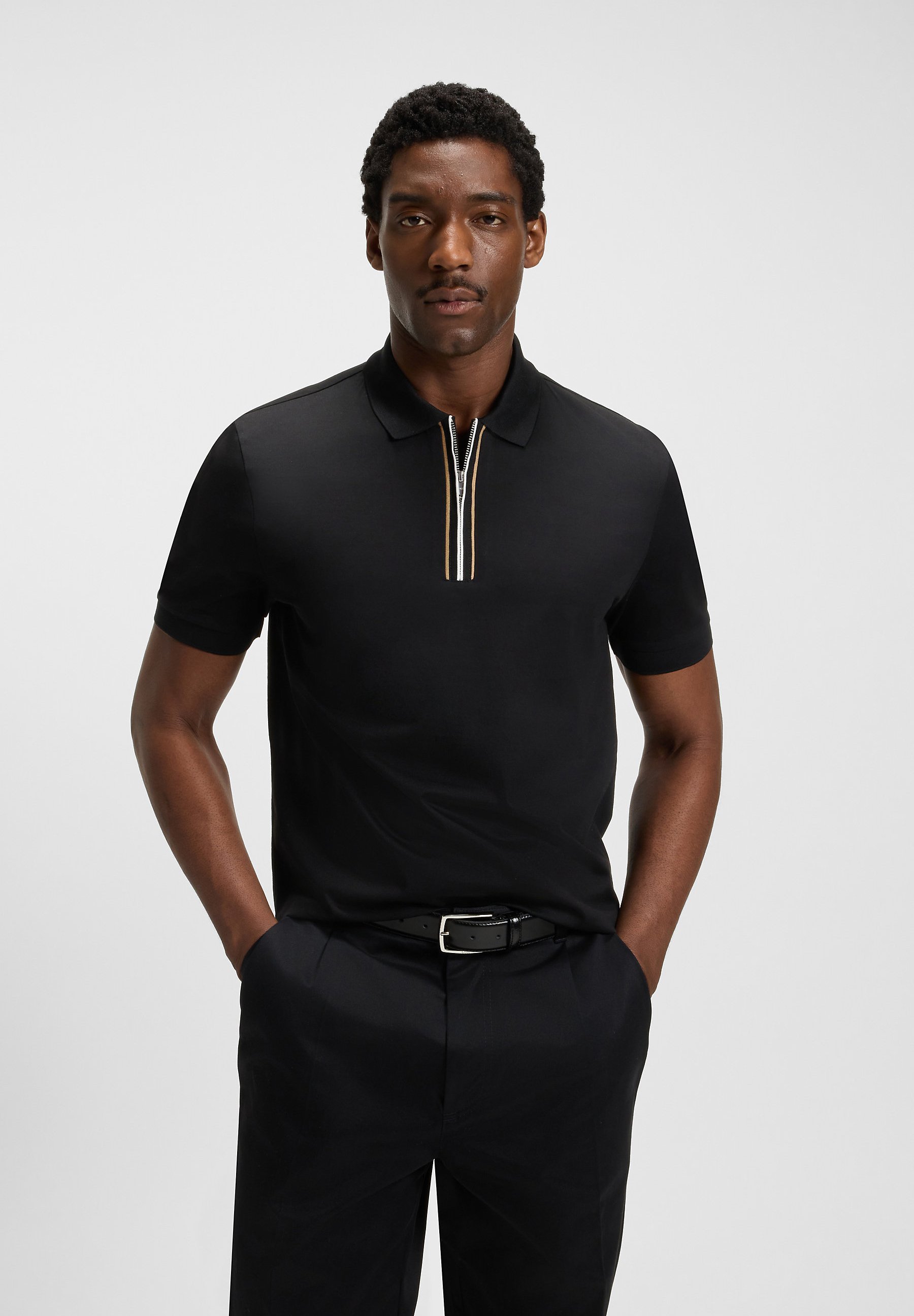 BOSS PARAS - Polo - noir