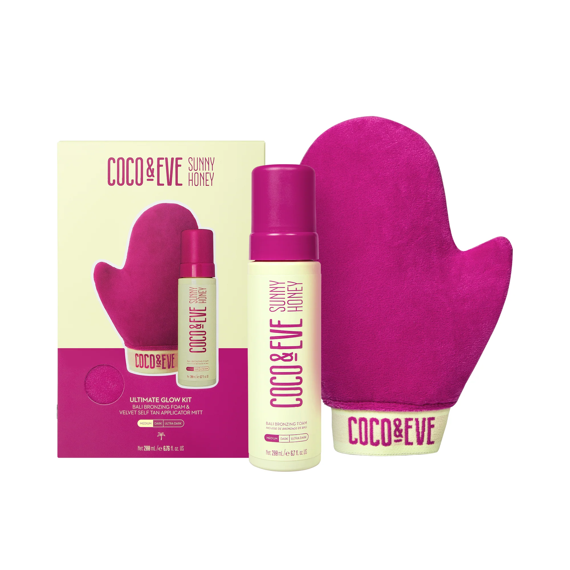 Sunny Honey Ultimate Glow Kit - Cofanetto Solare, Coffret Solare, Cofanetti Solare, Mousse corpo autoabbronzante, Cofanetto Corpo