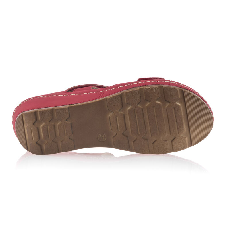 Rote Damensandalen / Zehenfreie Schuhe