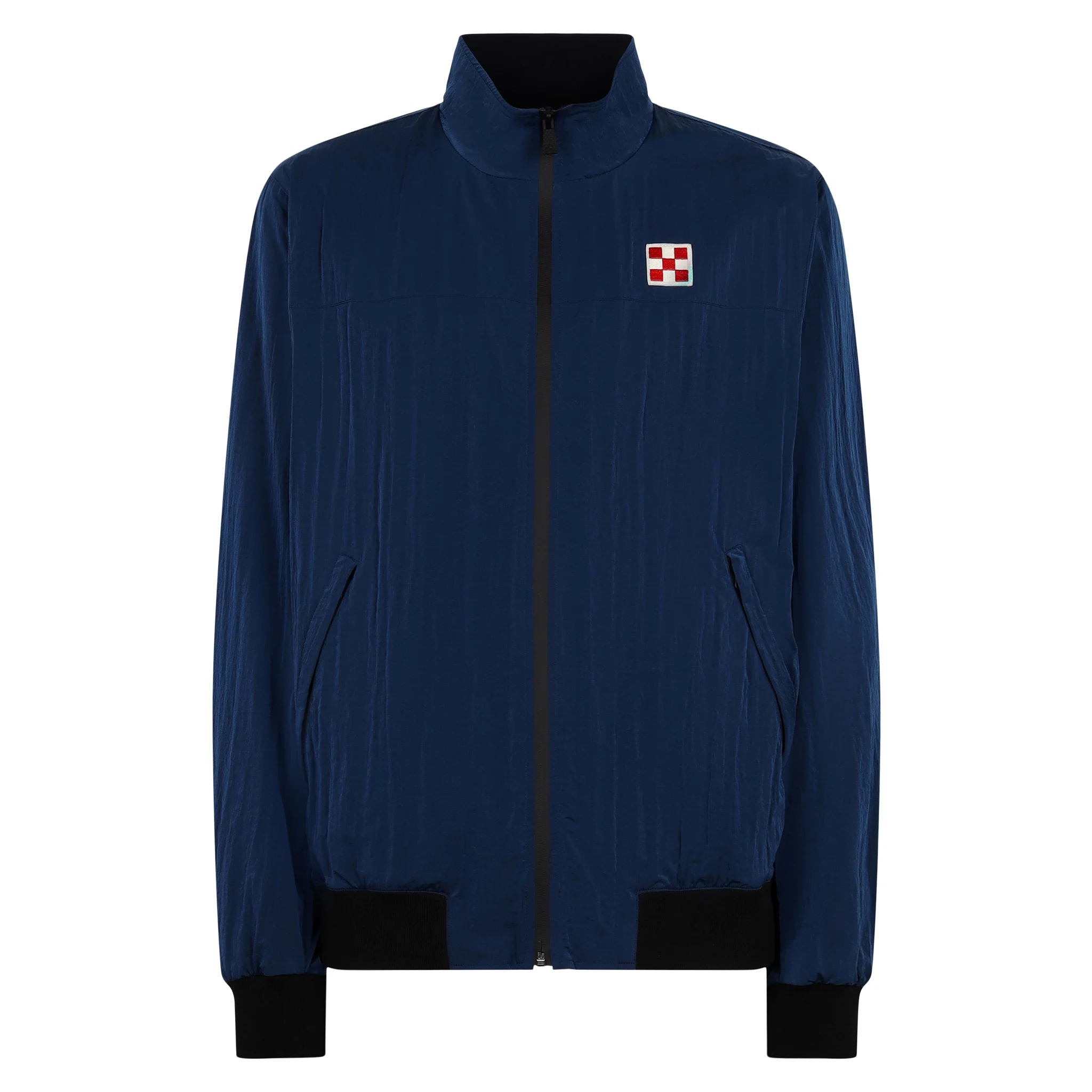 Marineblaue Reißverschlussjacke