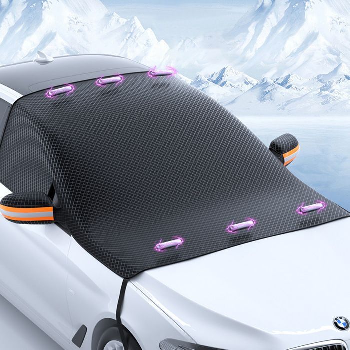 Funda protectora para parabrisas de coche INF contra nieve y escarcha - Negra