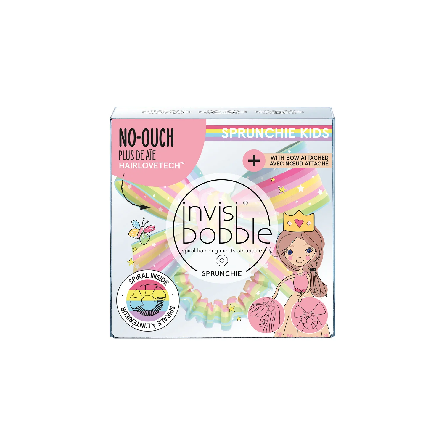 Accessori Kids Slim Sprunchie Bow Rainbow - Fermagli ed Elastici, Prodotti per Bambini