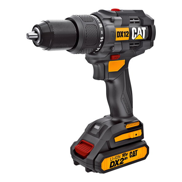 Furadeira de impacto 18V, 65 Nm, DX12.3, inclui 2 baterias e carregador.