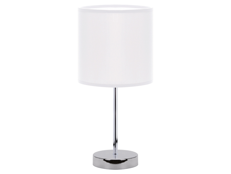 Lampa stołowa Agnes stalowa biało-srebrna