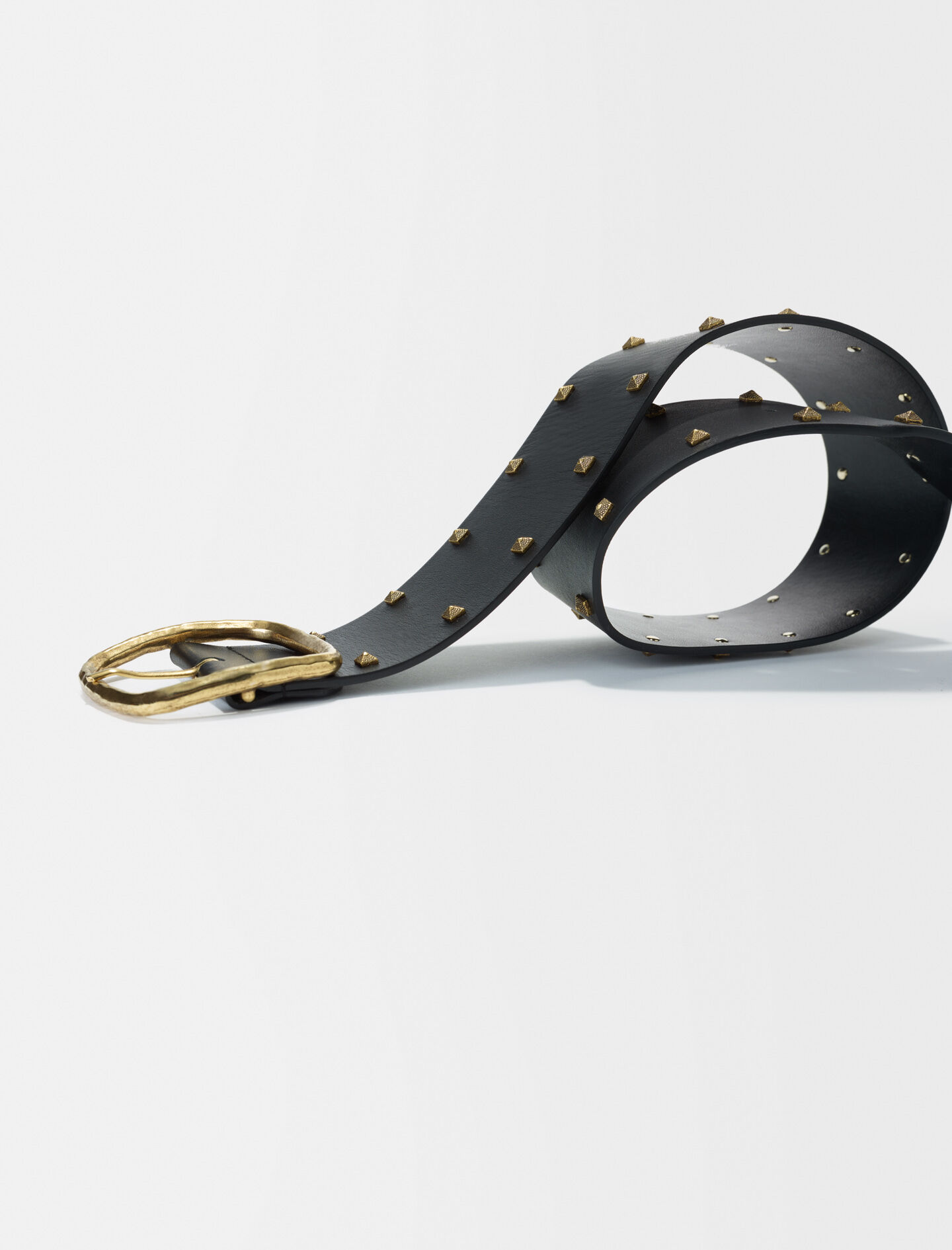 Riem met studs - Zwart