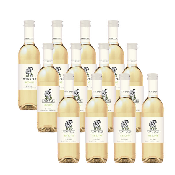 Riesling Qualitätswein Rheinhessen, 12 flessen van elk 0,25 l