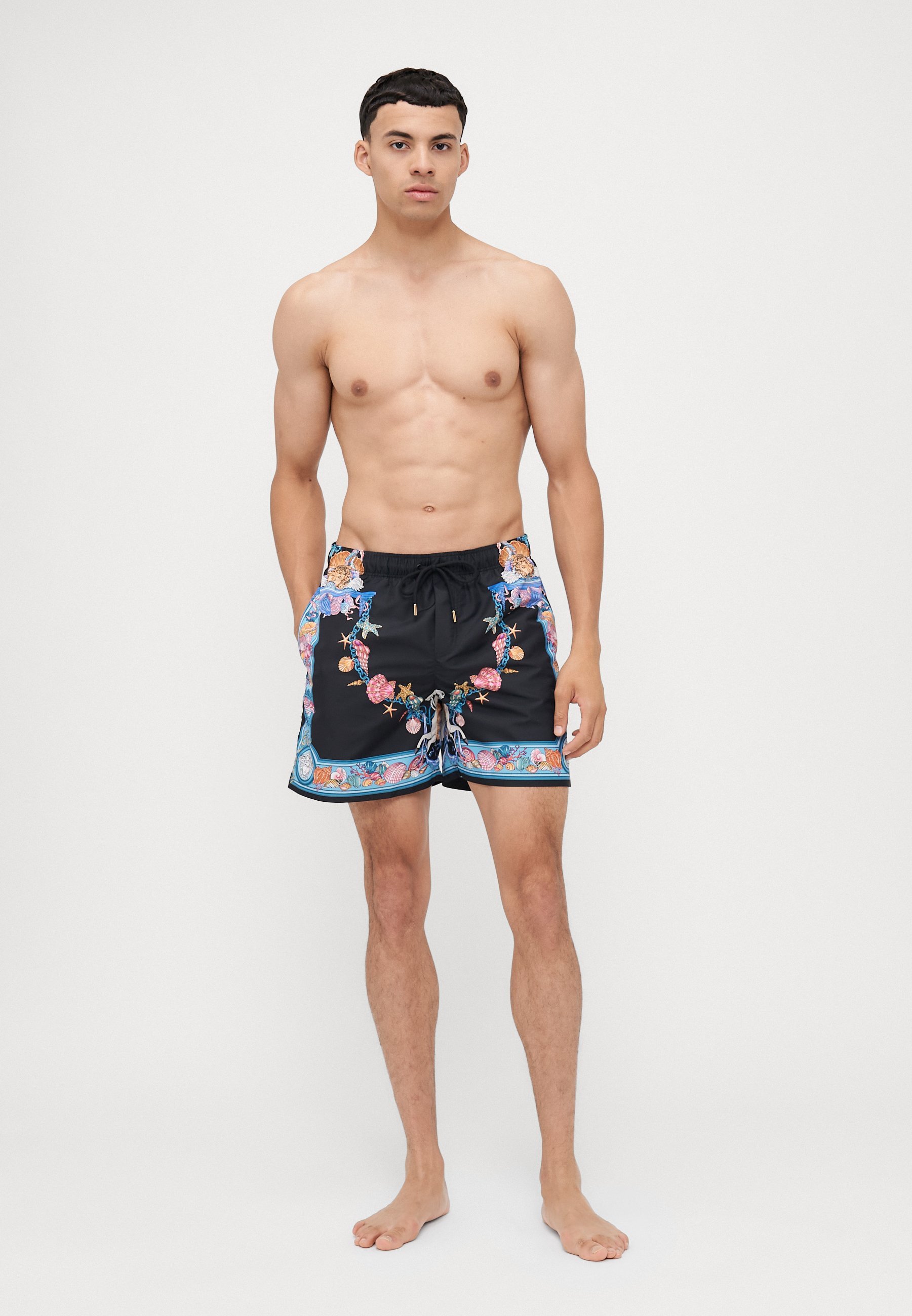 Versace SWIM GOLFO LA VACANZA FOULARD PRINT - Pantaloncini da bagno - nero/multicolore