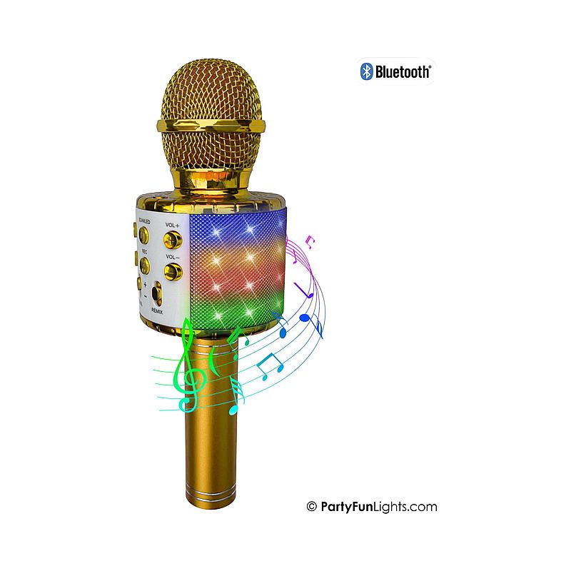 Micrófono de karaoke Bluetooth, negro