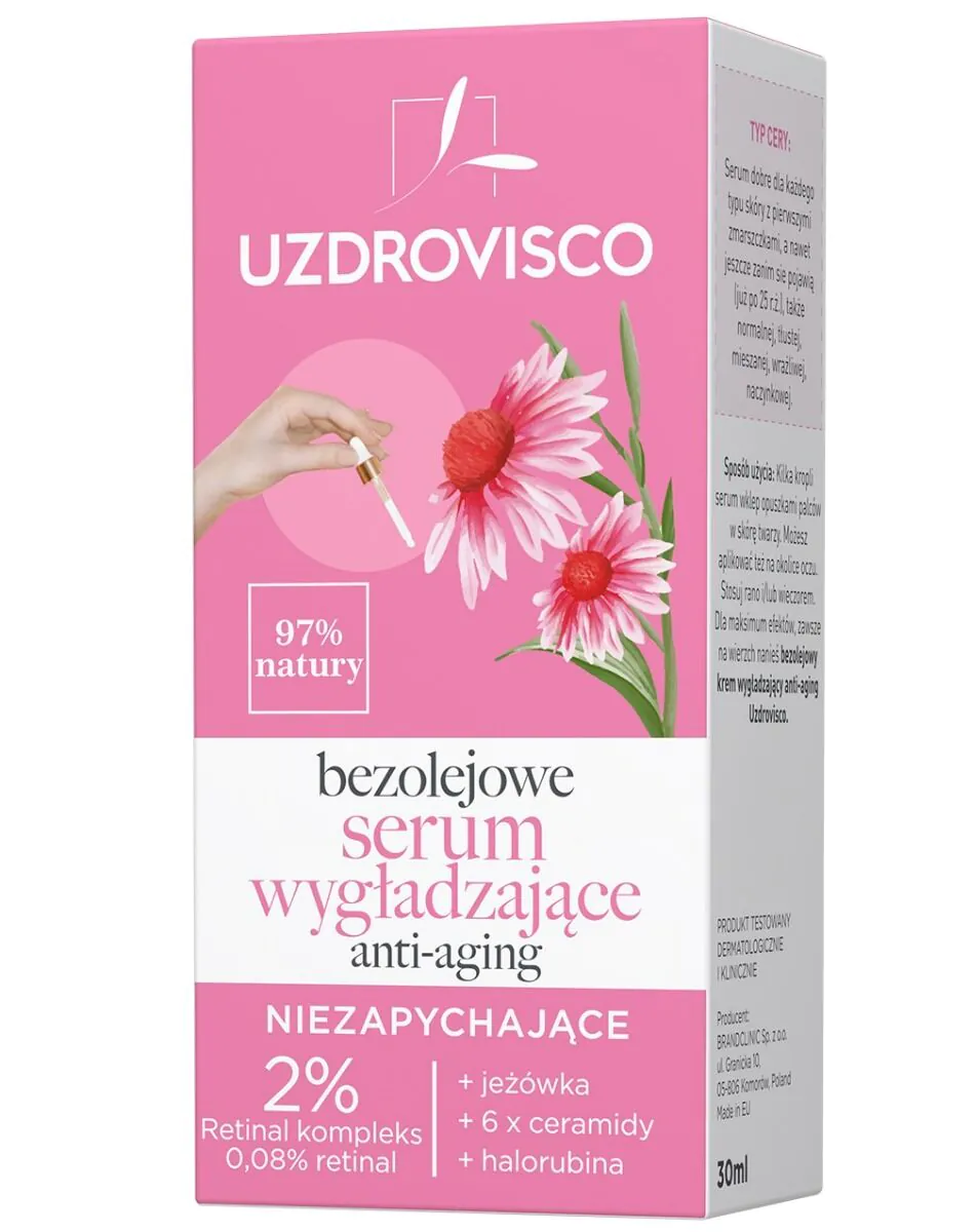 Uzdrovisco Bezolejowe serum Wygładzające Anti-Aging Niezapychające