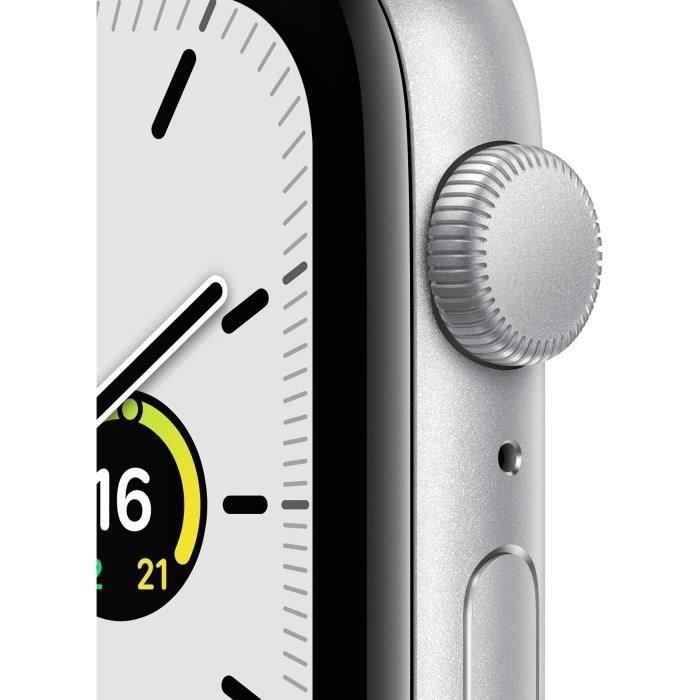 Apple Watch SE GPS - Caja de aluminio plateado de 44 mm - Correa blanca (2020) - Reacondicionado - Muy buen estado