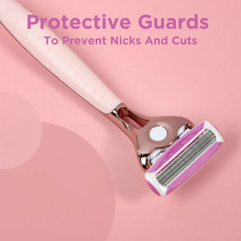Wilkinson Sword Quattro za ženske brivnik Rose Gold + rezervne glave 4 kosi.