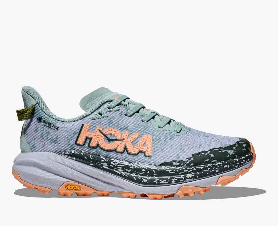 HOKA Speedgoat 6 GORE-TEX Jade / Gris cendré