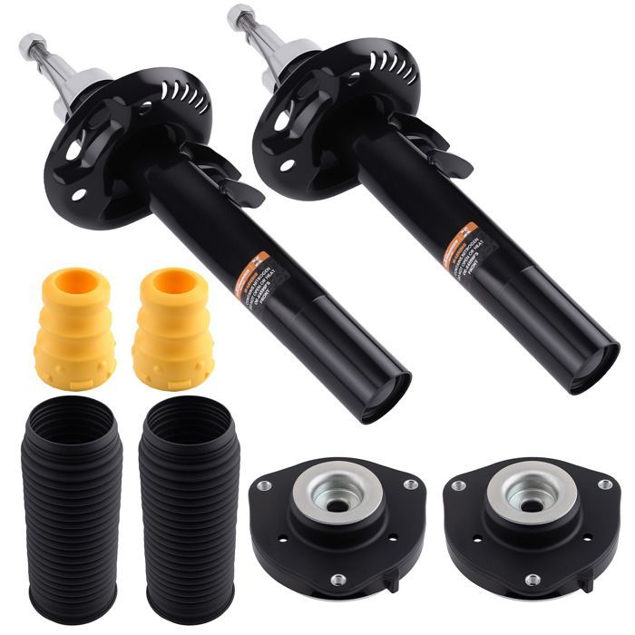 Kit di 2 ammortizzatori + supporti + protezioni anteriori per VW Golf 6 Audi A3 8P